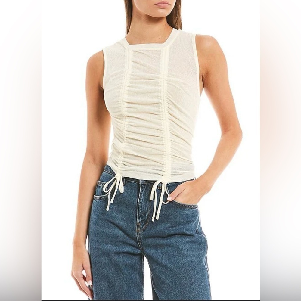 BDG Urban Outfitters Ruched Slub Crop Tank - Picture 2 of 8